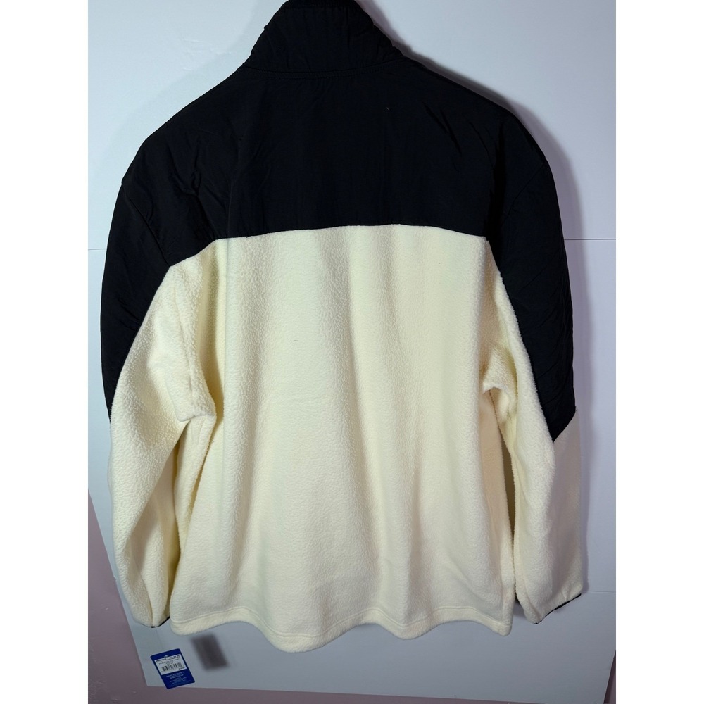 Hurley Polar Sherpa 1/2 Zip Jacket Mens XXL White Black Colorblock HFA21MJ-02878